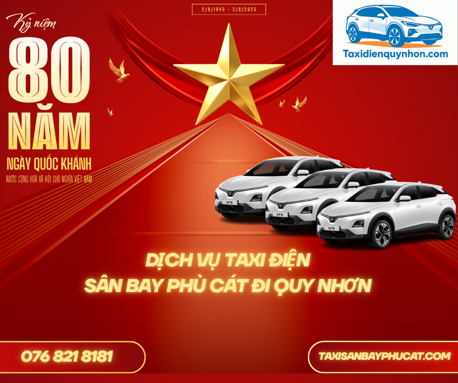 Taxi điện sân bay Phù Cát đi Quy Nhơn