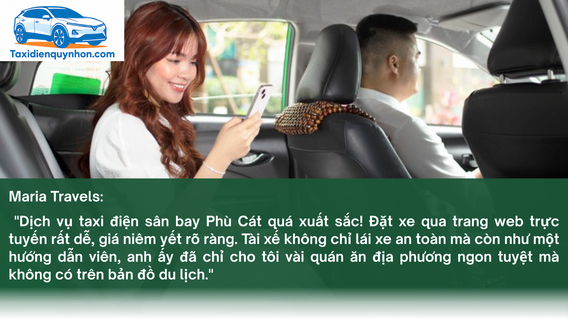 taxi điện sân bay Phù Cát về Quy Nhơn