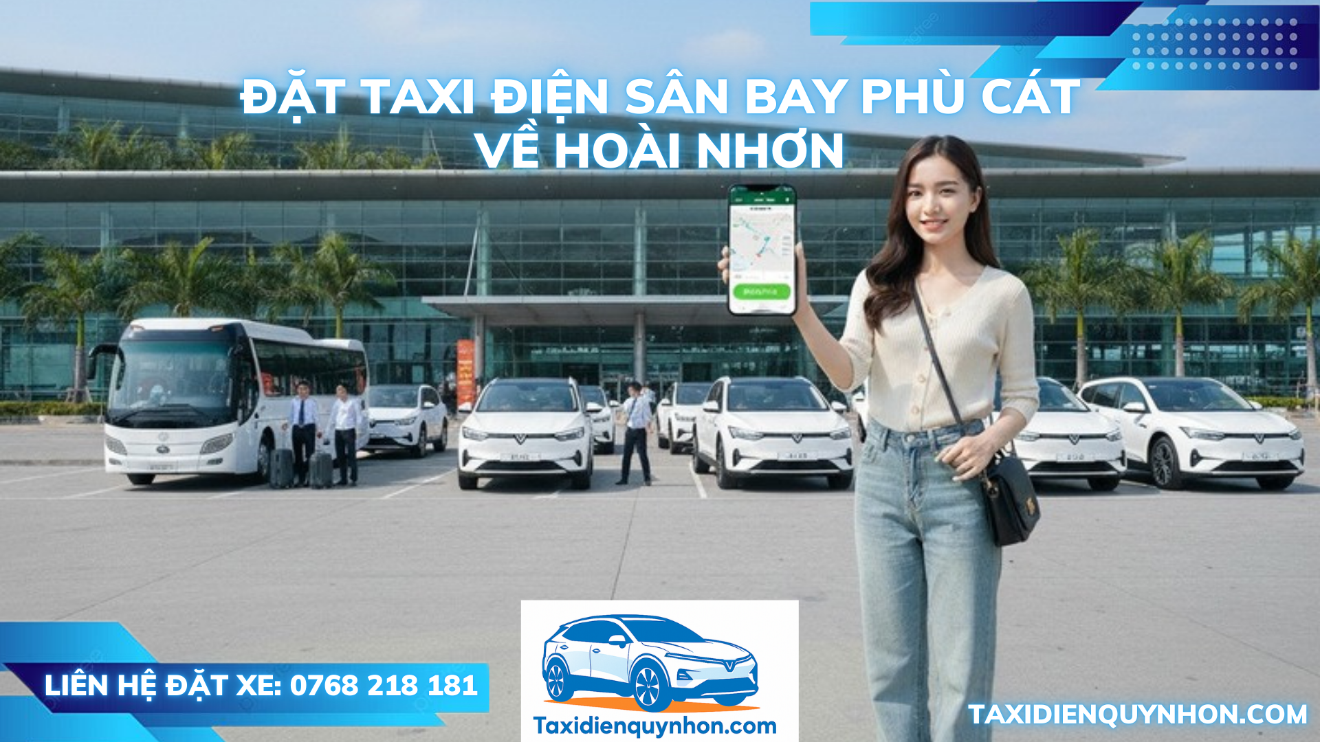 Taxi điện sân bay Phù Cát về Hoài Nhơn