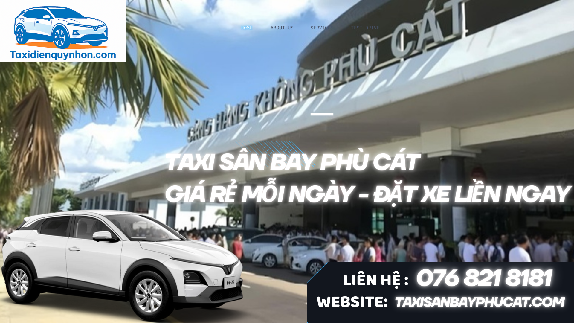 taxi điện sân bay Phù Cát