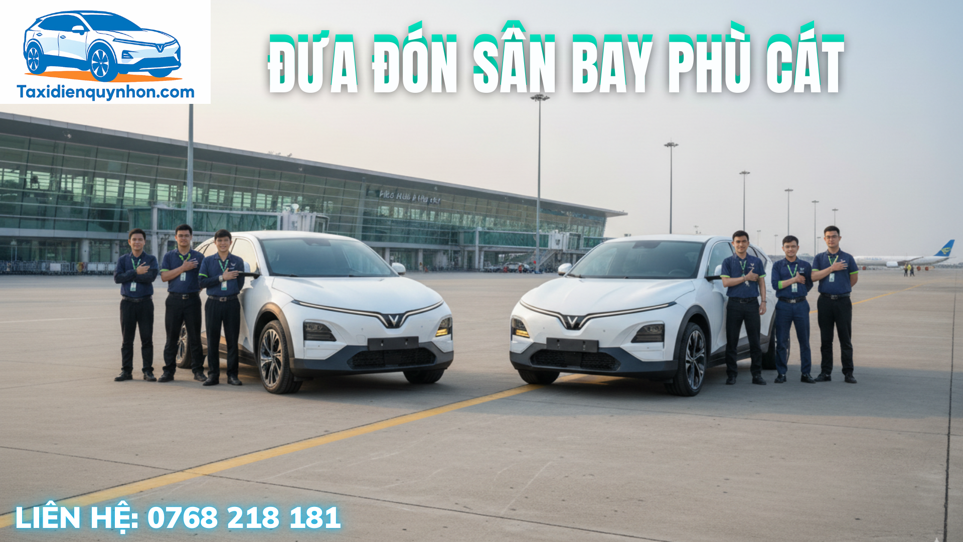 Taxi điện Quy Nhơn đưa đón sân bay Phù Cát – Thuê xe tự lái tại sân bay tiện lợi