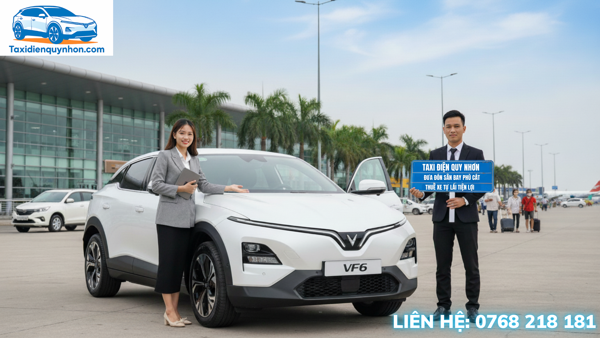 Taxi điện Quy Nhơn đưa đón sân bay Phù Cát – Thuê xe tự lái tại sân bay tiện lợi