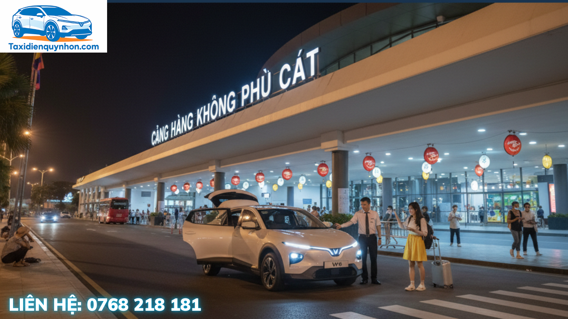 Những điều cần lưu ý khi đặt taxi điện sân bay Phù Cát vào ban đêm 