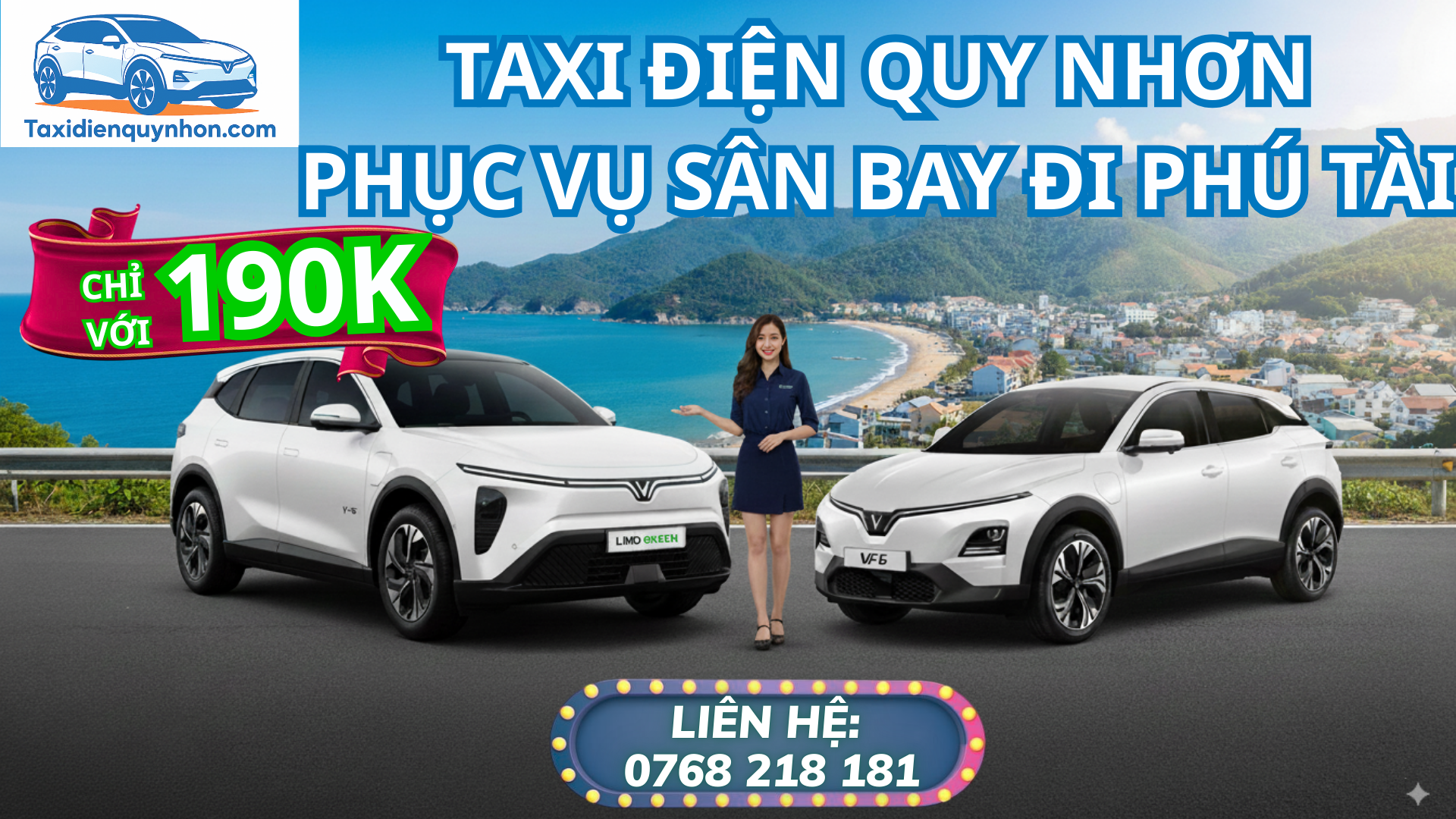 Taxi điện sân bay Phù Cát đi Phú Tài: Giải pháp giao thông tiện lợi 2025