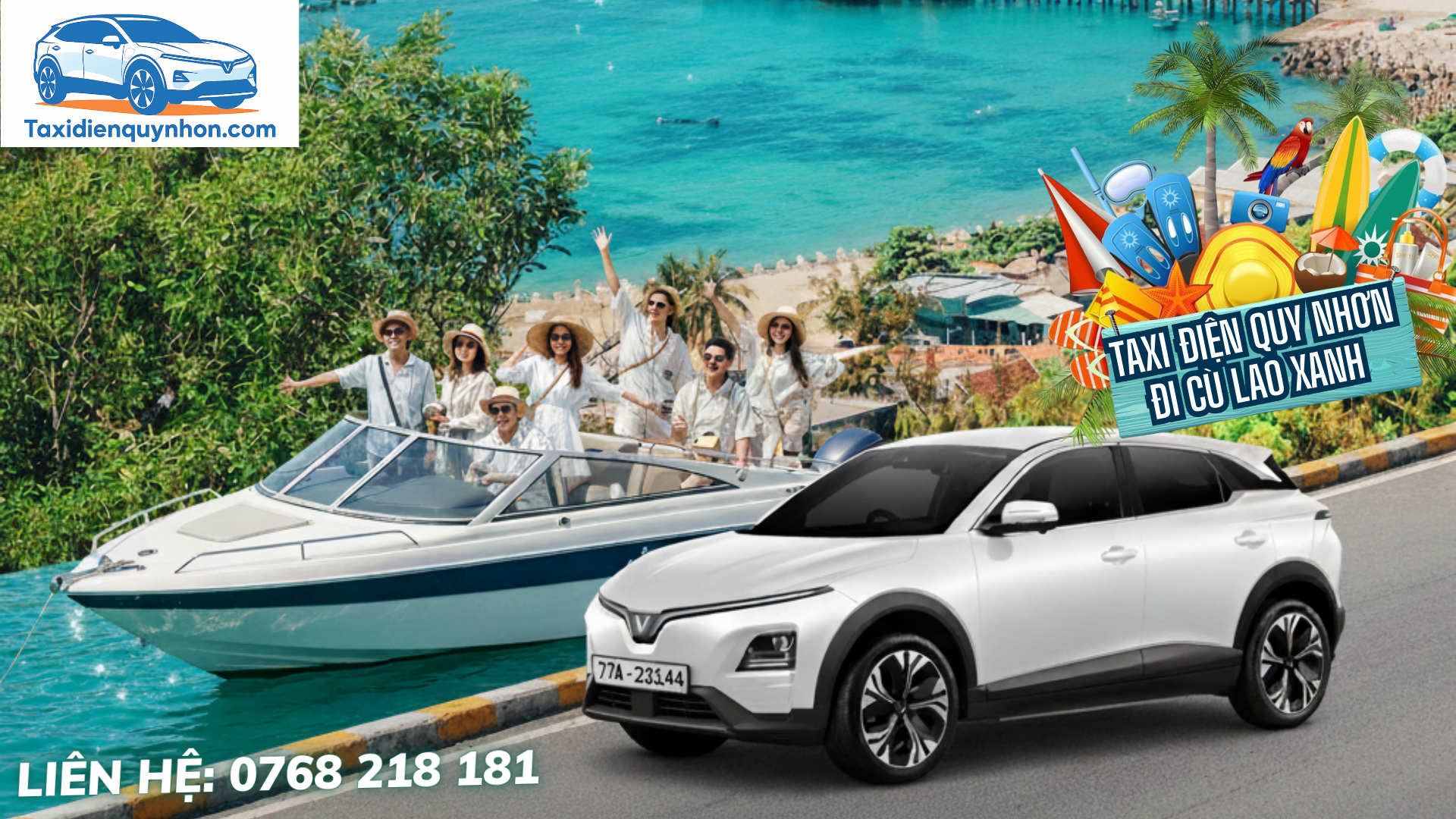 Taxi điện sân bay Phù Cát đi Cù Lao Xanh: Trải nghiệm tour du lịch, ngắm nhìn "Đảo Ngọc" lộng lẫy tại Nhơn Châu